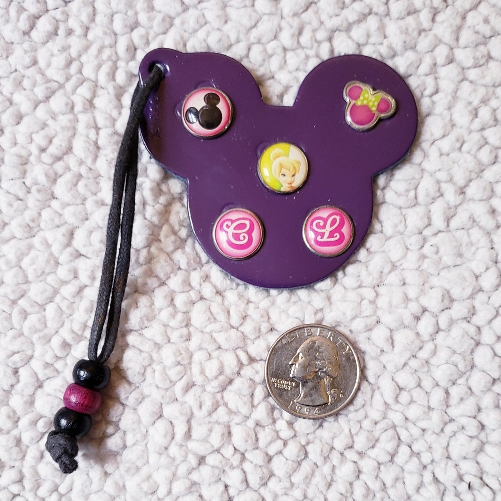Leather Mickey icon disney charm/fob